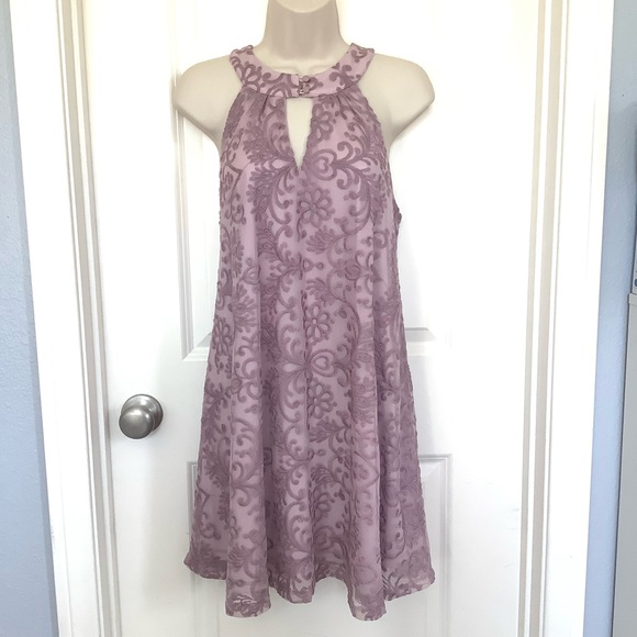 NWT Francescas S Knoxville Embroidered High Neck Sleeveless Dress - Picture 2 of 10